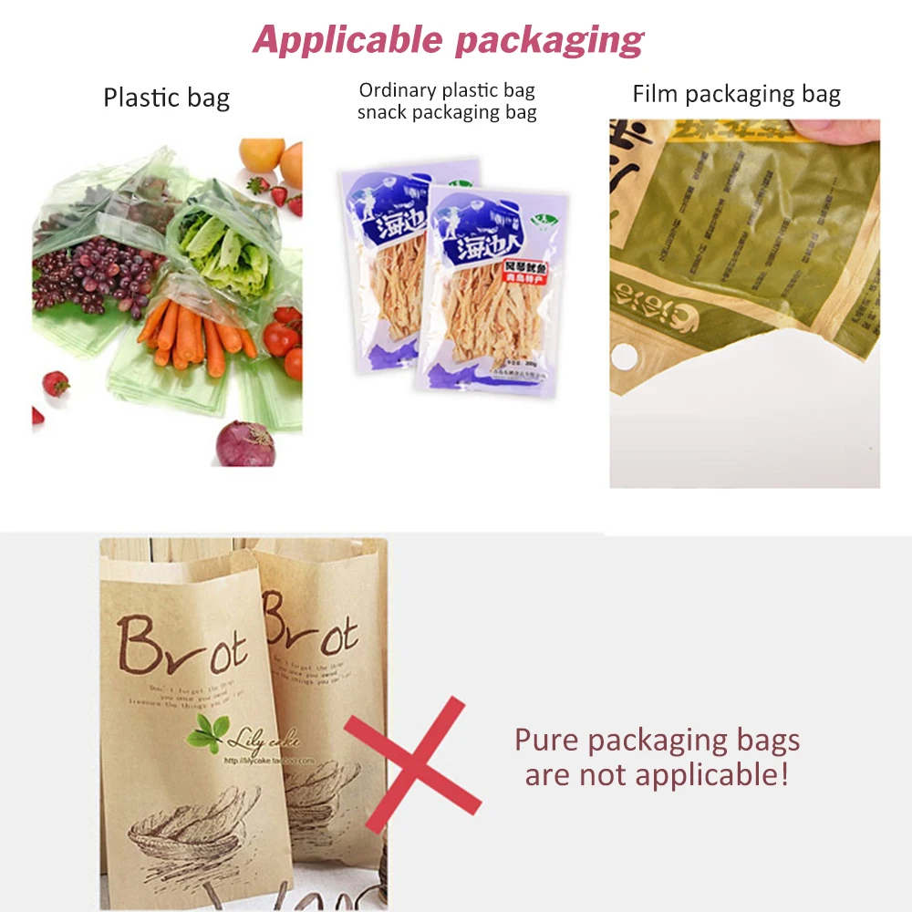 Kitchen Accessories Mini Bag Sealer Portable heat Bag Sealer Plastic Package Storage Bag Sealing Machine for Food Snack 
Kitchen Accessories Mini Bag Sealer Portable heat Bag Sealer Plastic Package Storage Bag Sealing Machine for Food Snack