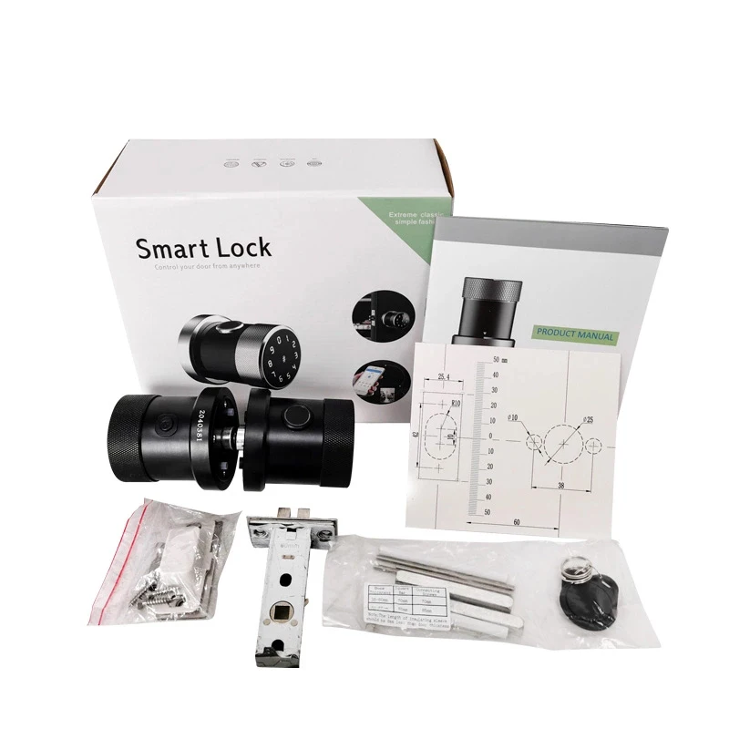 TTlock / Tuya APP Smart Door Lock APP Bluetooth Remote Control Fingerprint Lock Password Code Number Card Lock With Key
TTlock / Tuya APP Smart Door Lock APP Bluetooth Remote Control Fingerprint Lock Password Code Number Card Lock With Key