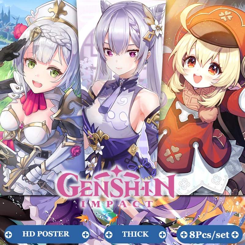 8Pcs Genshin Impact Poster HD Game Painting Anime Girl Wall Art Prints Dorm Picture For Living Room Bedroom Home Decor 42*28.5cm
8Pcs Genshin Impact Poster HD Game Painting Anime Girl Wall Art Prints Dorm Picture For Living Room Bedroom Home Decor 42*28.5cm