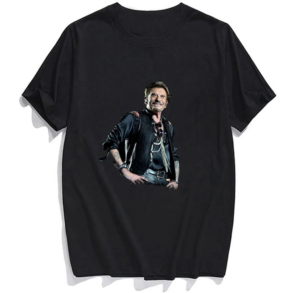 Singer Johnny Hallyday Pure Cotton T-shirt Fashion Men Women T-Shirt Character Harajuku Cotton Black Tee Tops Drop Shipping
Singer Johnny Hallyday Pure Cotton T-shirt Fashion Men Women T-Shirt Character Harajuku Cotton Black Tee Tops Drop Shipping