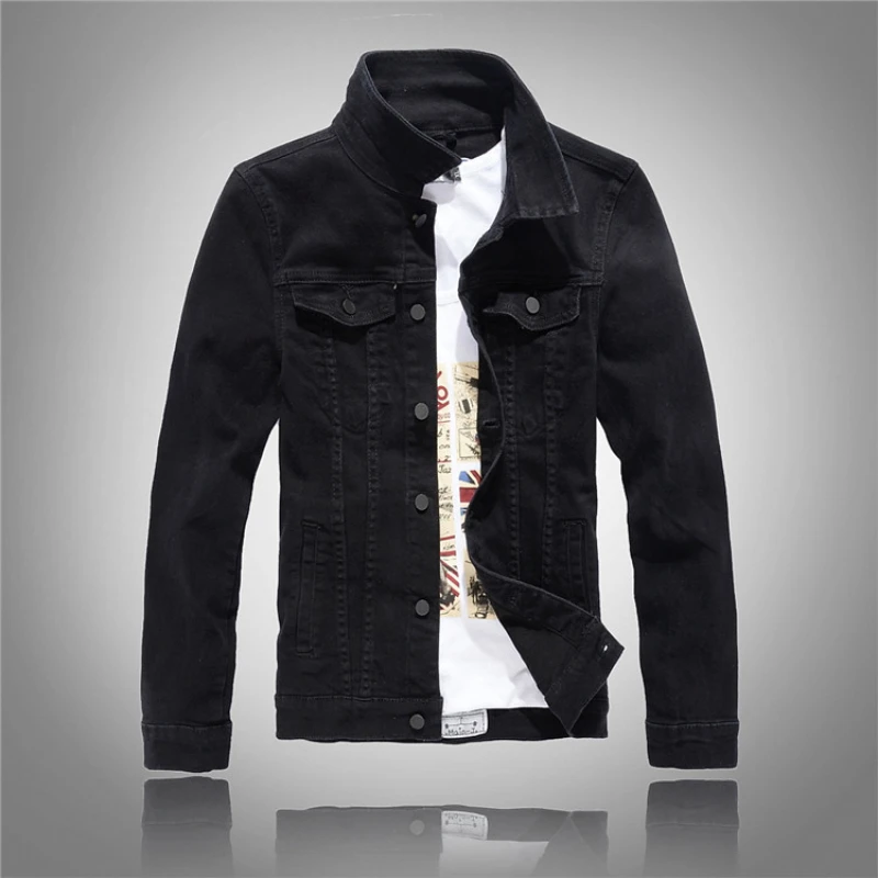 Black Jean Jacket Men Autumn Fashion Slim Fit Long Sleeve oversized Denim Jacket Male Retro Wash Single Breasted White Outerwear
Black Jean Jacket Men Autumn Fashion Slim Fit Long Sleeve oversized Denim Jacket Male Retro Wash Single Breasted White Outerwear