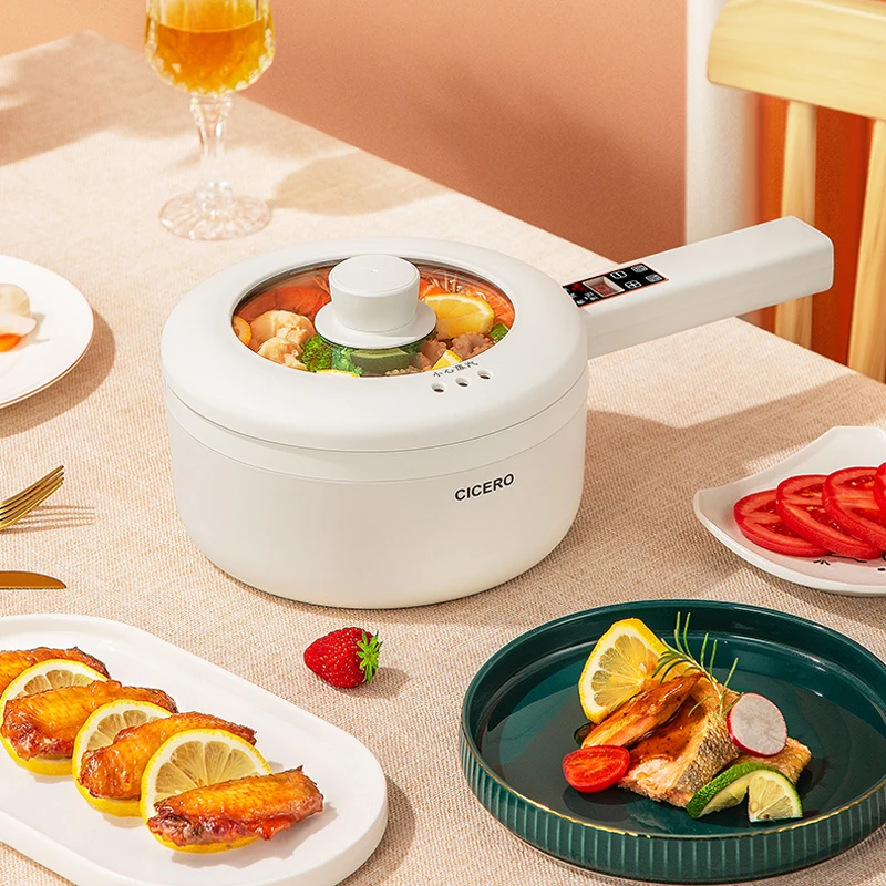 700W Electric Cooking Pot Portable Hot Pot Rice Cooker Multicooker Ceramic Liner Smart Electric Skillet Single/Double Layer 1.6L 
700W Electric Cooking Pot Portable Hot Pot Rice Cooker Multicooker Ceramic Liner Smart Electric Skillet Single/Double Layer 1.6L