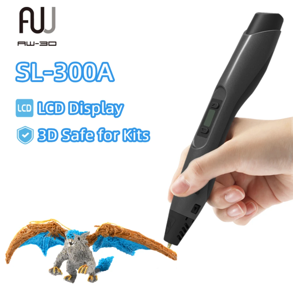 3D Printing Pen Support Low and High Temperature with LCD Display and 3D Safe for Kits and Adults with 2 Rolls Filament printing
3D Printing Pen Support Low and High Temperature with LCD Display and 3D Safe for Kits and Adults with 2 Rolls Filament printing
