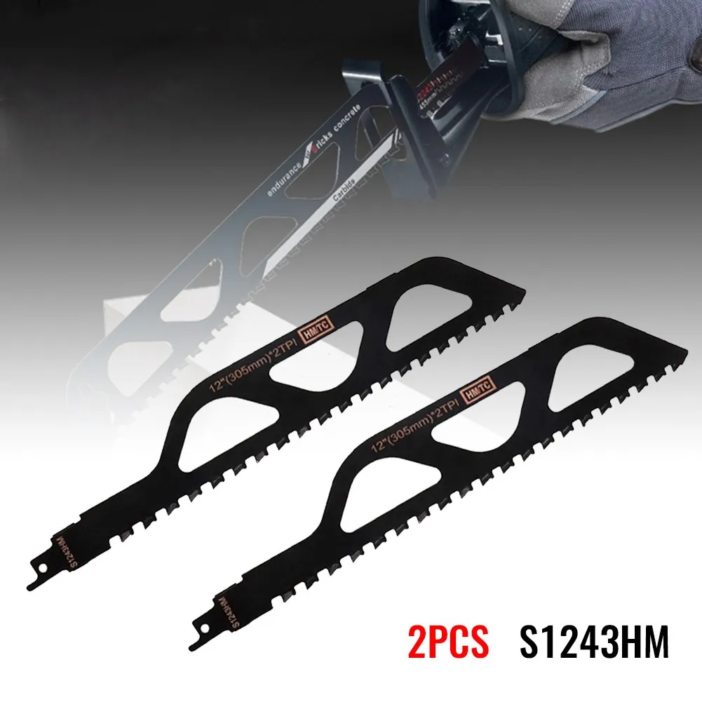 2pcs Reciprocating Saw Blades S1243HM Carbide Cut Masonry Brick Stone Cutting Disc For Cutting Porous Concrete Red Brick
2pcs Reciprocating Saw Blades S1243HM Carbide Cut Masonry Brick Stone Cutting Disc For Cutting Porous Concrete Red Brick
