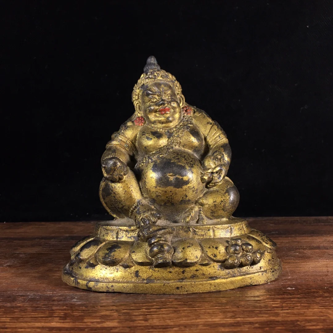 4"Chinese temple collection Old Bronze Cinnabar Lacquer Yellow God of Wealth Buddha Statue Huang Caishen Sitting Buddha Ornament
4"Chinese temple collection Old Bronze Cinnabar Lacquer Yellow God of Wealth Buddha Statue Huang Caishen Sitting Buddha Ornament
