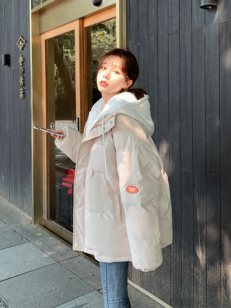 Women Long Sleeve Letter Oversize Winter Clothes 2021 New Korean Jacket Short Parkas Hooded Solid Color Down Cotton Coat
Women Long Sleeve Letter Oversize Winter Clothes 2021 New Korean Jacket Short Parkas Hooded Solid Color Down Cotton Coat