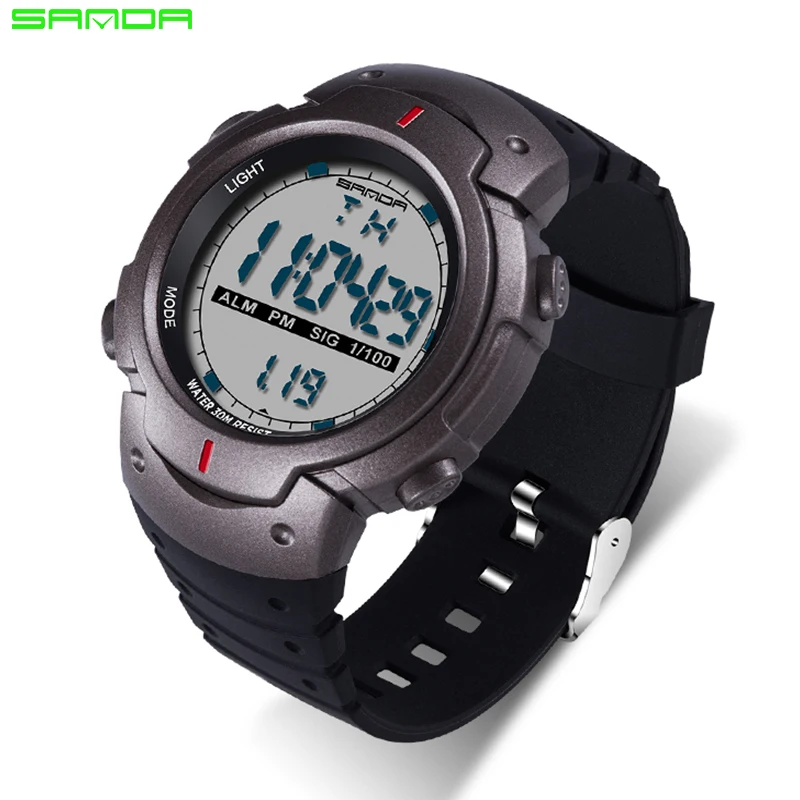 SANDA Sport Horloge Mannen Top Merk Luxe hodinky Elektronische Titanium Kleur Digitale Klok relogio masculino|Мужские электронные