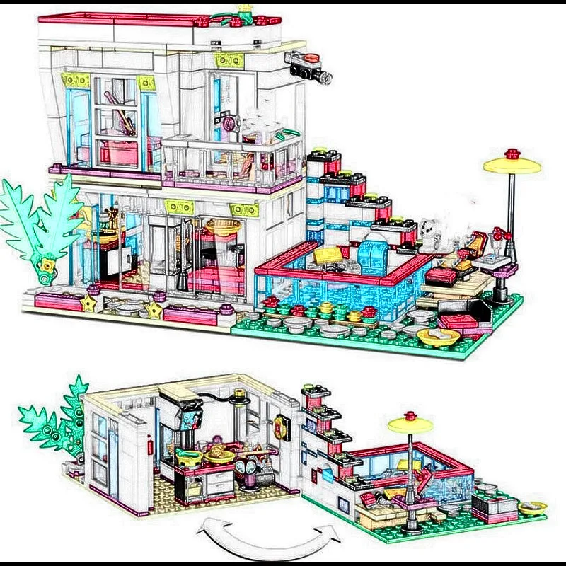 760pcs Star Livi's House Building Blocks Toys Girls Party Series Blocks Toys for Children
760pcs Star Livi's House Building Blocks Toys Girls Party Series Blocks Toys for Children