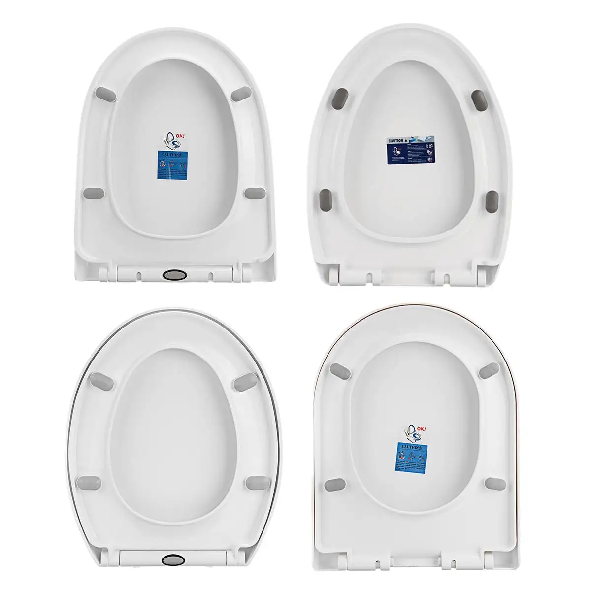 Square Round O/V Type Universal Slow-Close Toilet Seat Lid Cover Set Thicken Replacement Antibacterial Toilet Seats 
Square Round O/V Type Universal Slow-Close Toilet Seat Lid Cover Set Thicken Replacement Antibacterial Toilet Seats