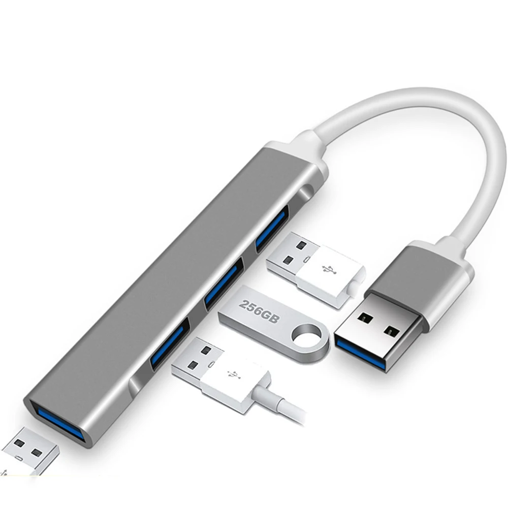 4 в 1 Мини концентратор USB 3 0 на порта Быстрая зарядка 2 адаптер Кабельный