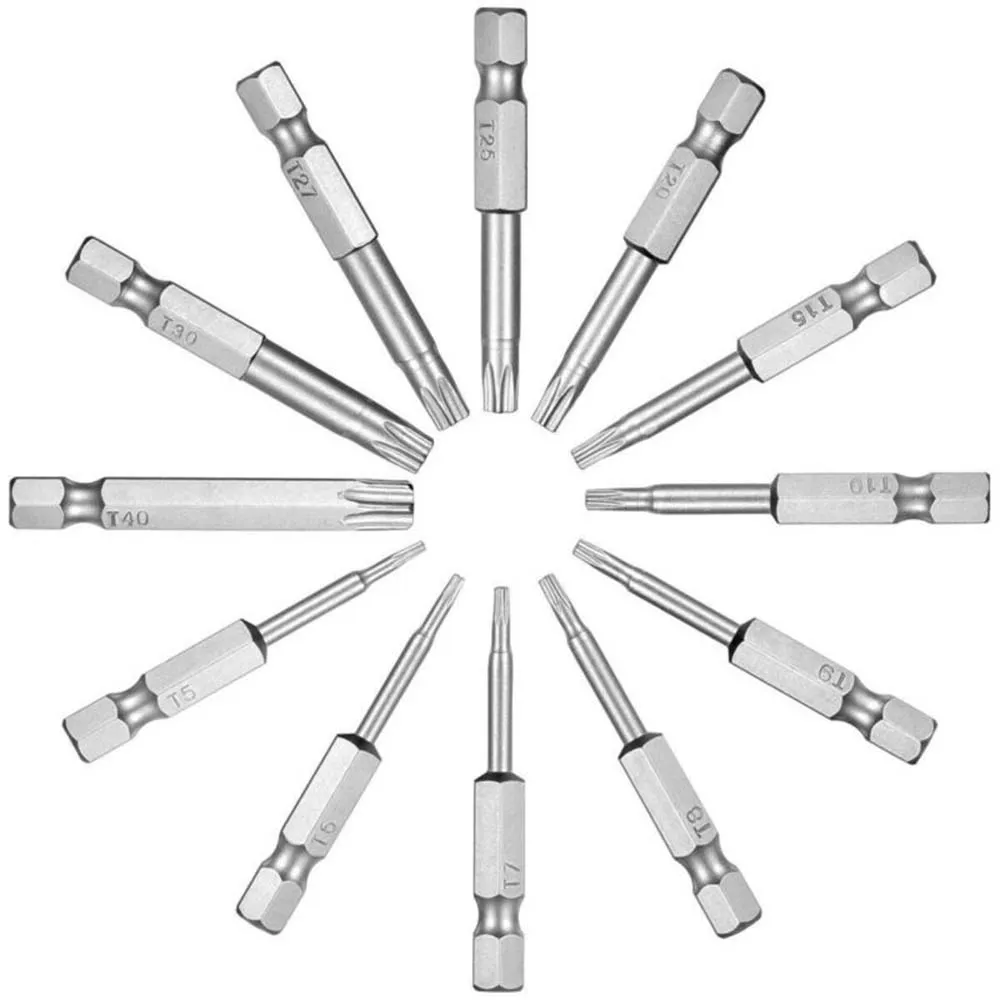 T5-T40 Torx Бит быстрой смены подключения Ударная дрель водитель вандалоустойчивые 50 мм
T5-T40 Torx Бит быстрой смены подключения Ударная дрель водитель вандалоустойчивые 50 мм