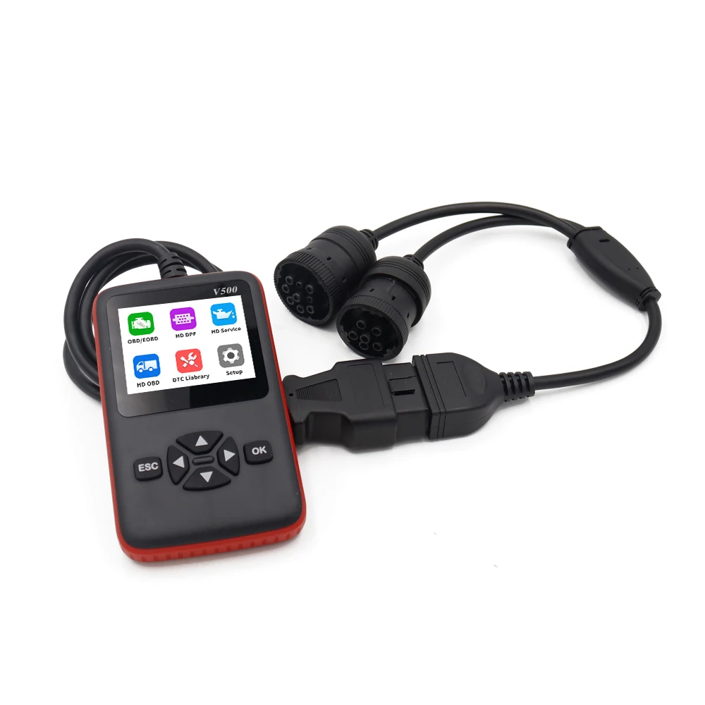 Truck OBDII Diagnostic Tools Code Reader Heavy Duty Truck Diagnostic Scanner V500
Truck OBDII Diagnostic Tools Code Reader Heavy Duty Truck Diagnostic Scanner V500