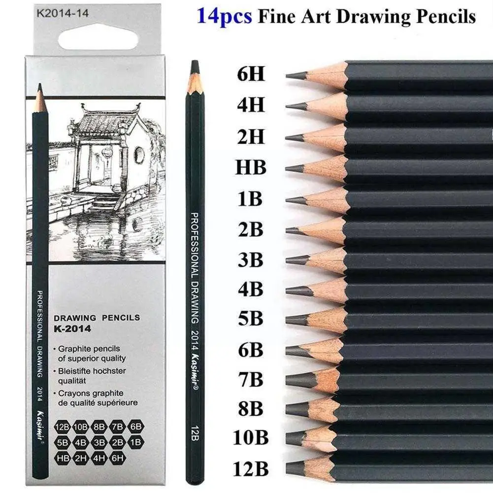 

Лучшее качество 14 шт./компл. 12b 10b 8b 7b 6b 5b 4b 3b 2b B Hb 2h 4h 6h Графитовые Карандаши для набросков профессиональный набор карандашей для Dr Q0v5