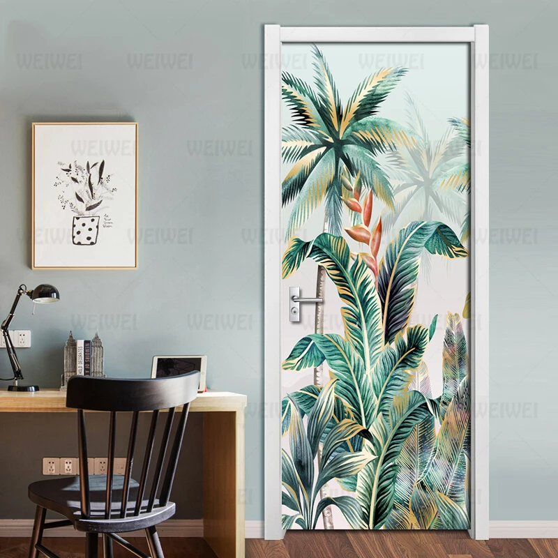 Tropical Plant Leaves Door StickerPVC Self-adhesive Waterproof Detachable Poster Wallpaper Living Room Bedroom Door Decor Decal
Tropical Plant Leaves Door StickerPVC Self-adhesive Waterproof Detachable Poster Wallpaper Living Room Bedroom Door Decor Decal