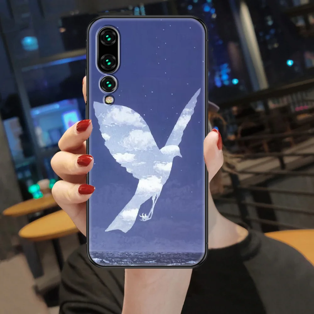 Magritte Phone case For Huawei P Mate P10 P20 P30 P40 10 20 Smart Z Pro Lite 2019 black soft shell 3D back luxury prime trend 
Magritte Phone case For Huawei P Mate P10 P20 P30 P40 10 20 Smart Z Pro Lite 2019 black soft shell 3D back luxury prime trend