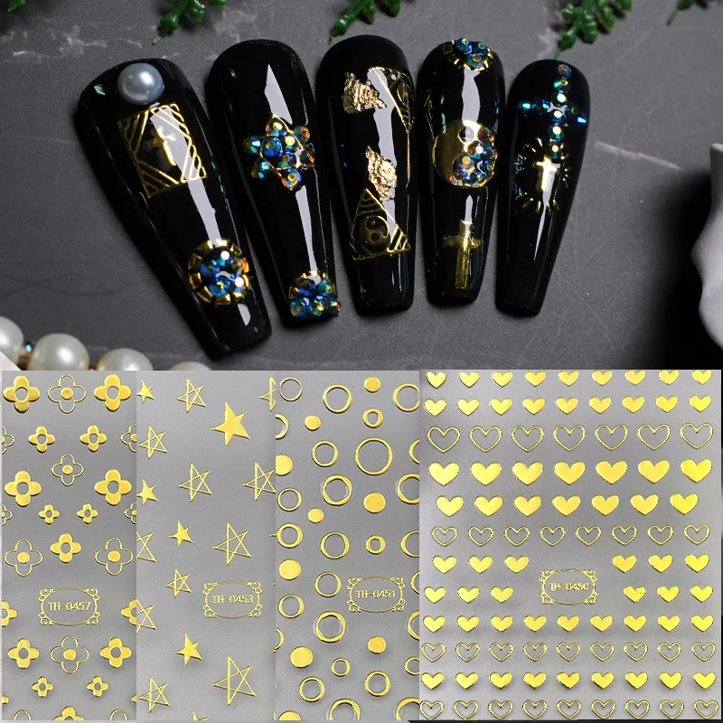 1pc Gold Christmas Snowflake Nail Polish Stickers Winter Nail Art Decals Self Adhesive Transfer Manicure Accesoires TH
1pc Gold Christmas Snowflake Nail Polish Stickers Winter Nail Art Decals Self Adhesive Transfer Manicure Accesoires TH