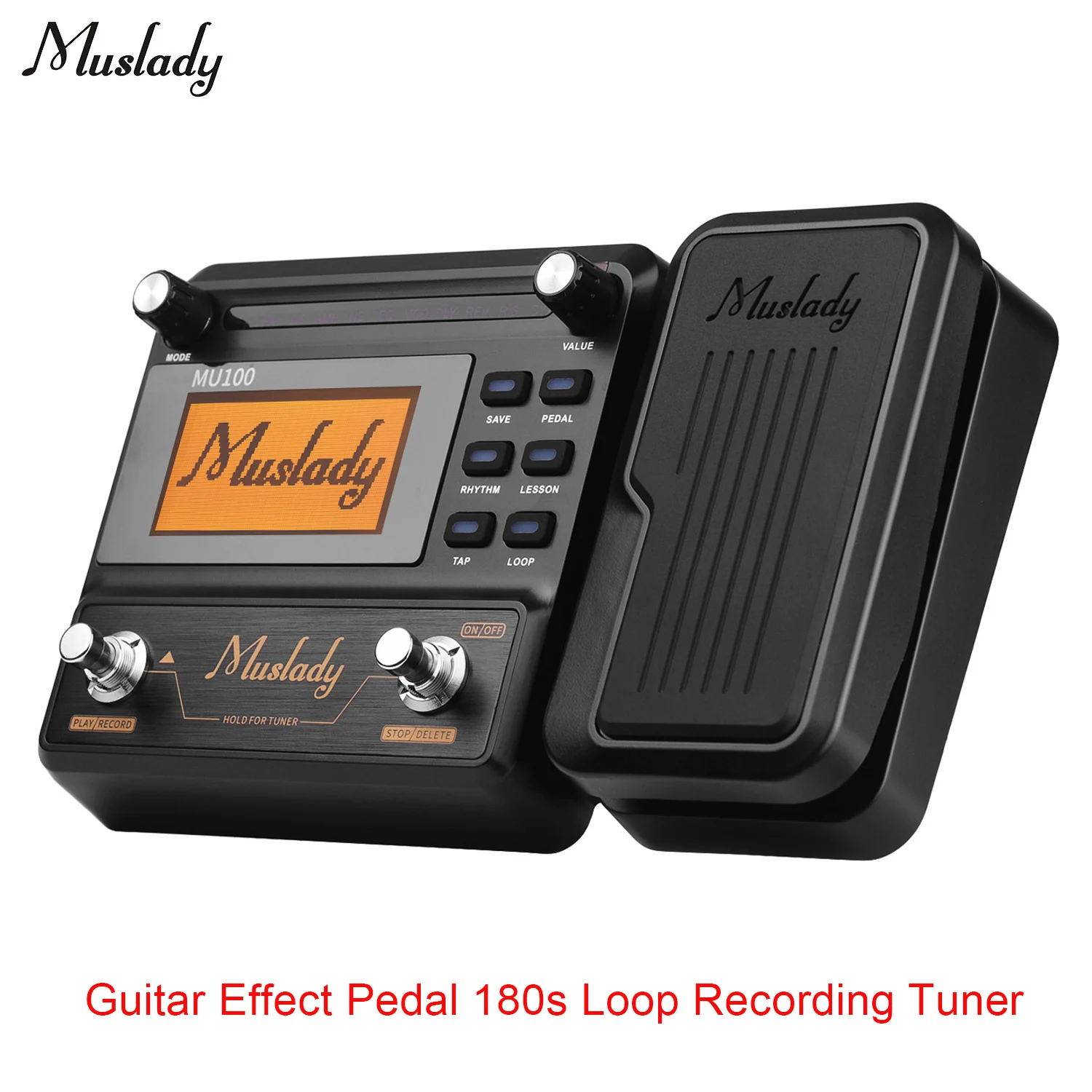 Muslady MU100 Guitar Multi-effects Processor Electric Guitar Effect Pedal Supports 180s Loop Recording Tuner Tap Tempo Rhythm 
Muslady MU100 Guitar Multi-effects Processor Electric Guitar Effect Pedal Supports 180s Loop Recording Tuner Tap Tempo Rhythm
