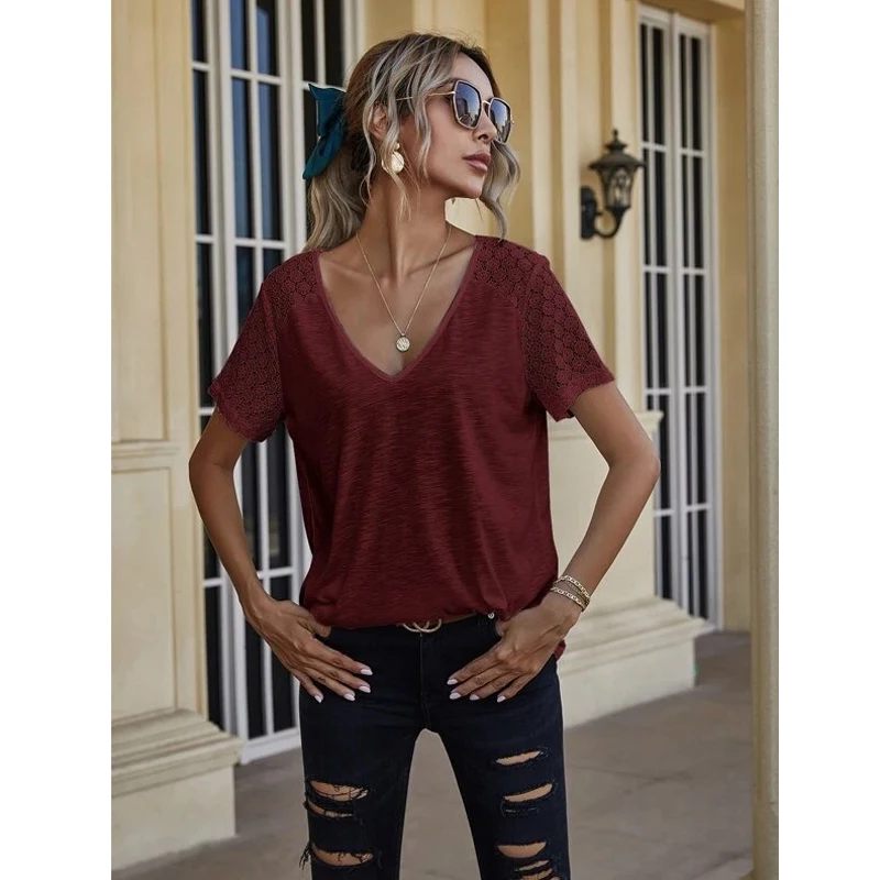 2021 Fashion Women Loose Oversized Solid V-neck Long T-shirt Short Cottagecore Lace Sleeve Top Tunics Sweatshirt Grunge Clothes
2021 Fashion Women Loose Oversized Solid V-neck Long T-shirt Short Cottagecore Lace Sleeve Top Tunics Sweatshirt Grunge Clothes