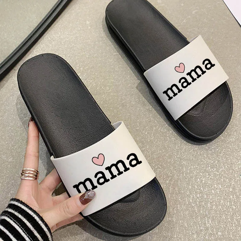

Mama Letters Printed Women slippers simple Harajuku Female slippers Summer comfort indoor Slide sandals slippers for women