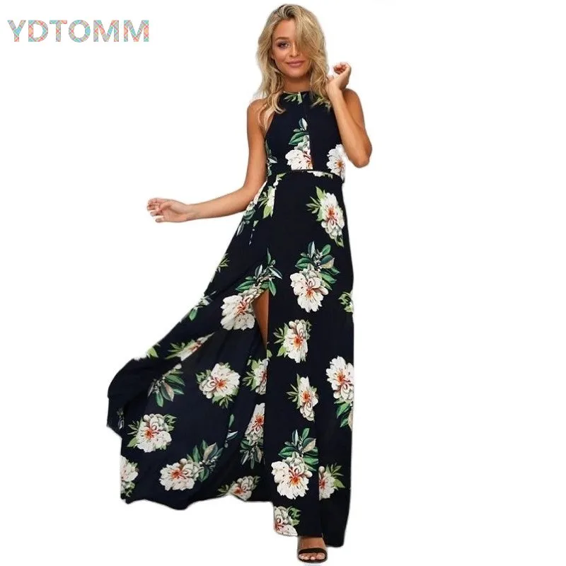 2021 Boho Women Summer Beach Dress Floral Backless Halter High Split Hollow Out Tie Waist Cutout Maxi Dress Festival Vestido
2021 Boho Women Summer Beach Dress Floral Backless Halter High Split Hollow Out Tie Waist Cutout Maxi Dress Festival Vestido