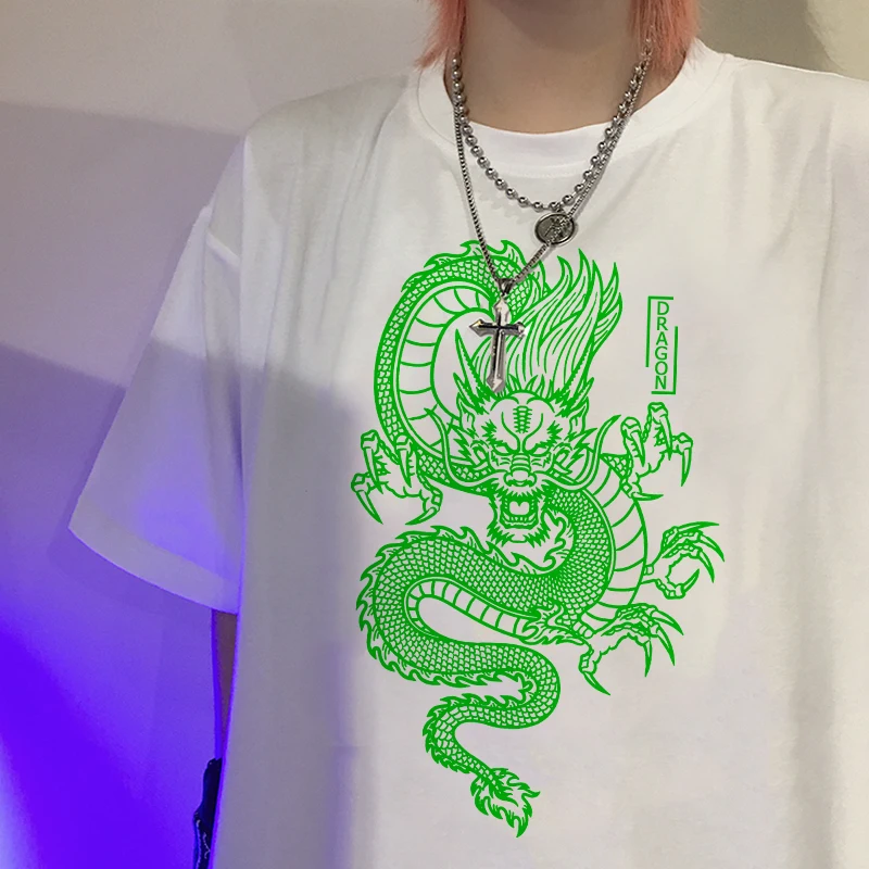 Summer Women's T-shirt Harajuku Retro Fun Dragon Short Sleeve Tees Ulzzang Express Clothing Vegan Gothic Top Oversized T-shirt
Summer Women's T-shirt Harajuku Retro Fun Dragon Short Sleeve Tees Ulzzang Express Clothing Vegan Gothic Top Oversized T-shirt