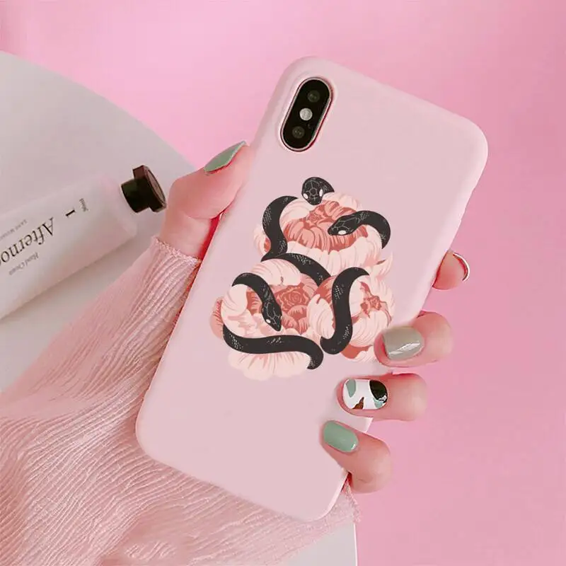 Hand Snake flower pattern Phone Case Candy Color for iPhone 6 7 8 11 12 s mini pro X XS XR MAX Plus
Hand Snake flower pattern Phone Case Candy Color for iPhone 6 7 8 11 12 s mini pro X XS XR MAX Plus