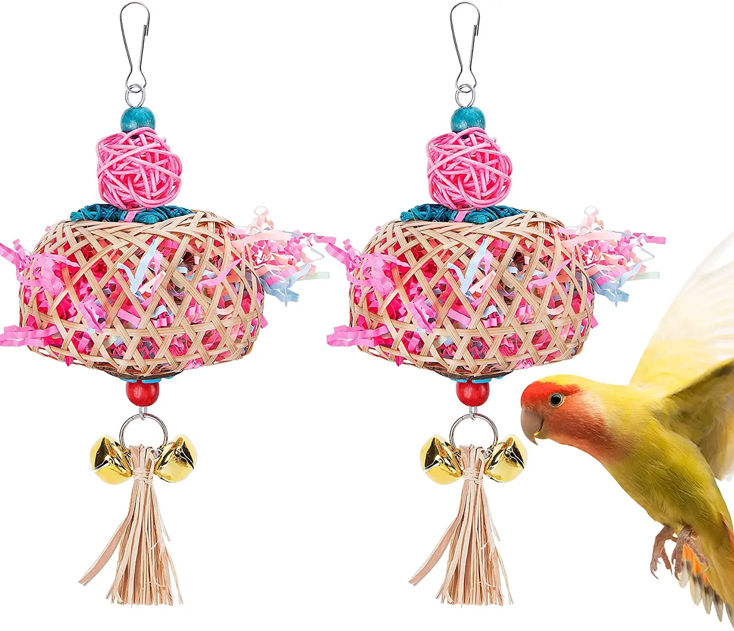 2 Pack Bird Chewing Toys Foraging Shredder Toy Parrot Cage Shredder Toy Foraging Hanging Toy for Cockatiel Conure African Amazon 
2 Pack Bird Chewing Toys Foraging Shredder Toy Parrot Cage Shredder Toy Foraging Hanging Toy for Cockatiel Conure African Amazon
