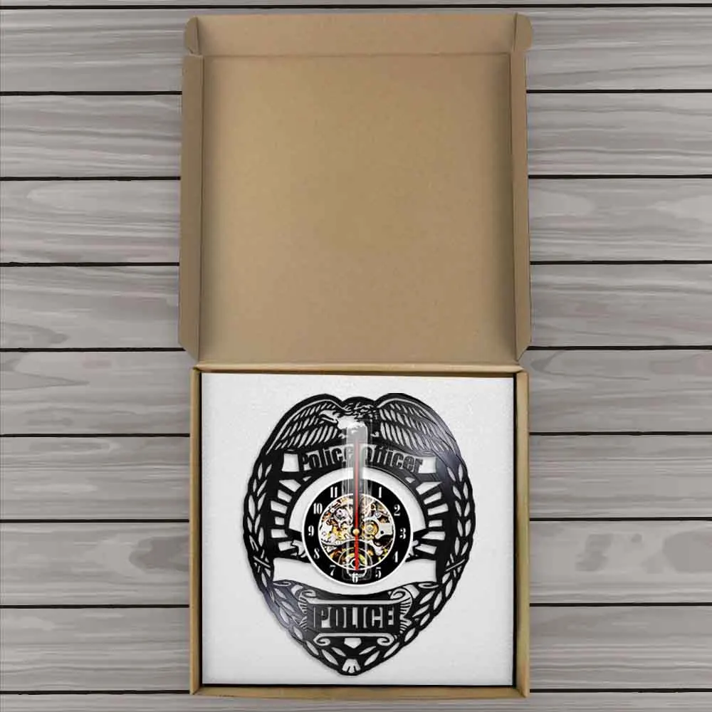 Police Officer Badge Wall Decorative Clock Vintage Vinyl Record Wall Clock Handmade Wall Watches Decor Gift For Policemen
Police Officer Badge Wall Decorative Clock Vintage Vinyl Record Wall Clock Handmade Wall Watches Decor Gift For Policemen