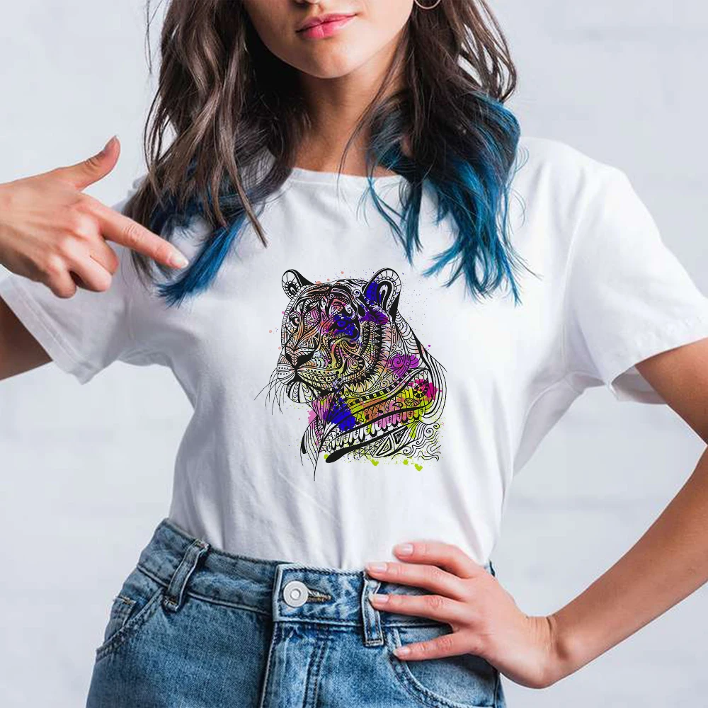 Summer Peacock Women T Shirts Aesthetic Soft Gril O-Neck Short Sleeve Beautiful Tshirt Peacock Pattern Tiger Printed Y2k Clothes
Summer Peacock Women T Shirts Aesthetic Soft Gril O-Neck Short Sleeve Beautiful Tshirt Peacock Pattern Tiger Printed Y2k Clothes