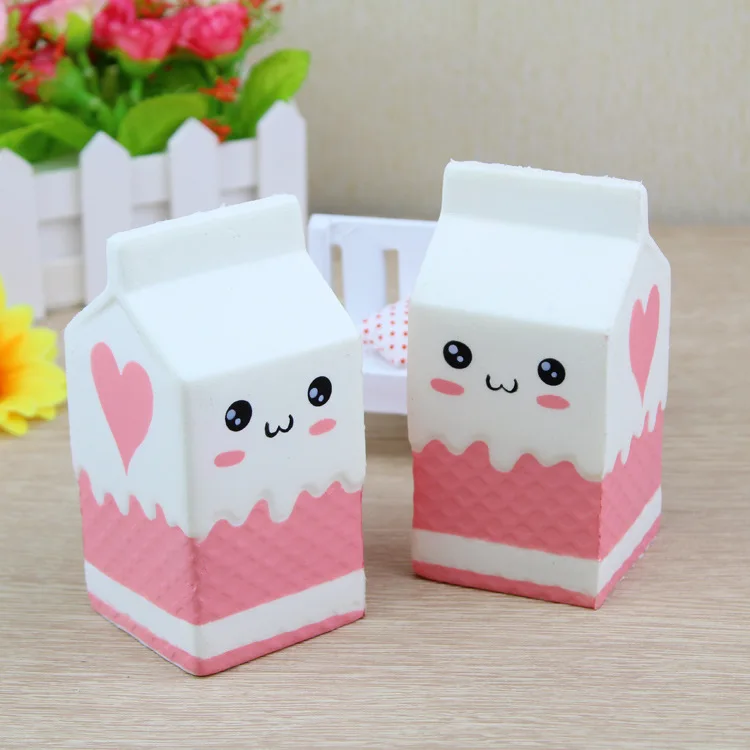 

2018 Kawaii Squishy Milk Box Bag/bottle/can Squeeze Fun Soft Slow Rising Stress Reliever Jumbo Squishes Food Cute Antistress Toy