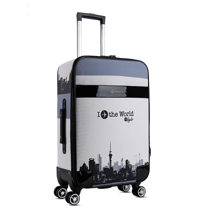 

20"22"24"26"28" trolley case PU leather suitcase with universal wheels safety code lock luggage mala de viagem maletas de viaje