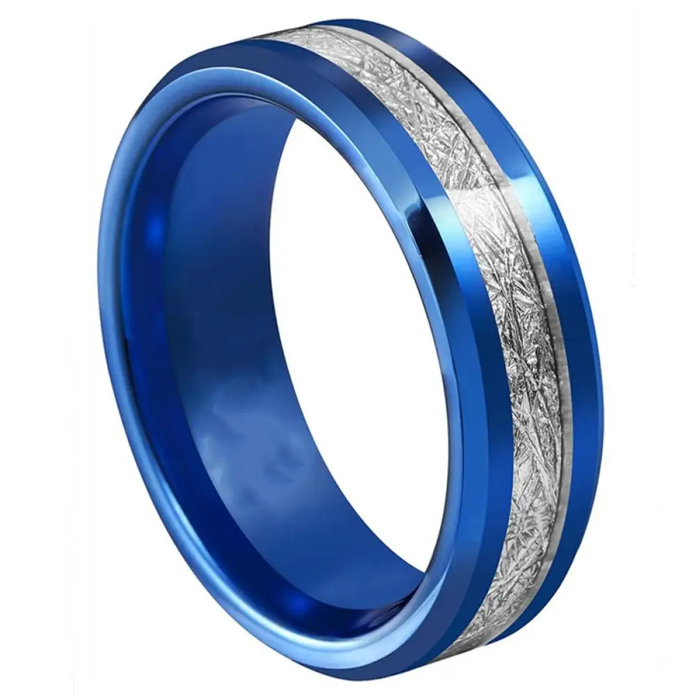 8mm Stainless Steel Jewelry Blue Silver Wire Inlaid Men's Ring Fashion Creative Jewelry Ring For New Year Gift
8mm Stainless Steel Jewelry Blue Silver Wire Inlaid Men's Ring Fashion Creative Jewelry Ring For New Year Gift