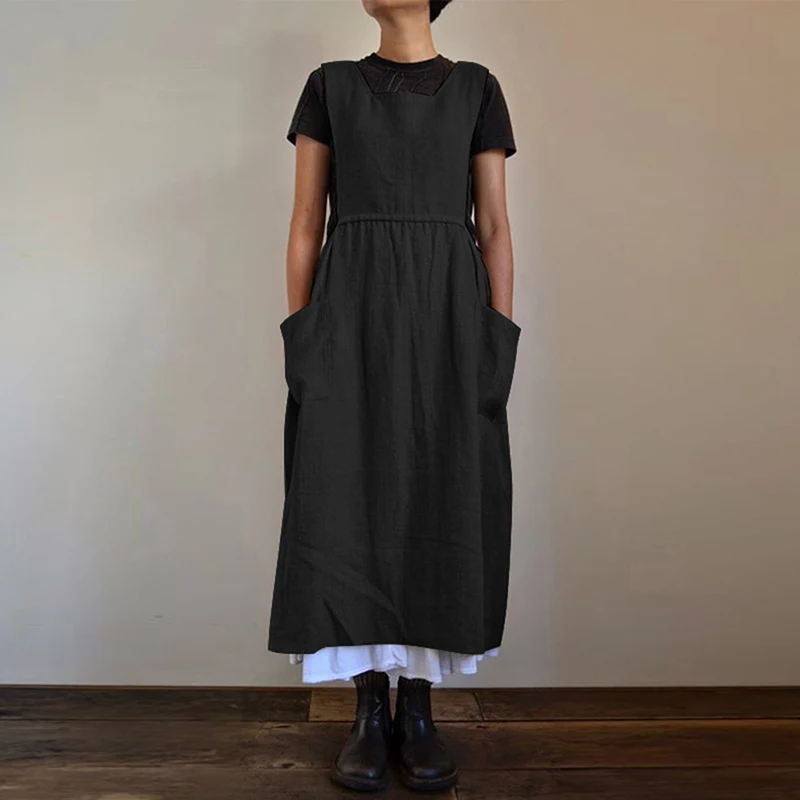 Ladies Vintage Dress Fashion High Waist Square Collar Pockets Vestido Streetwear Female Solid Color All Match Dress
Ladies Vintage Dress Fashion High Waist Square Collar Pockets Vestido Streetwear Female Solid Color All Match Dress