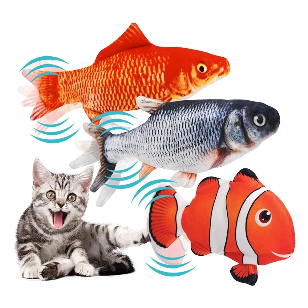 

Электрическая плавающая рыба, движущаяся кошка, Мерцающая рыба, игрушка, Реалистичная мягкая рыба-рыба, виглы, рыба, кошачья мята, игрушки, п...