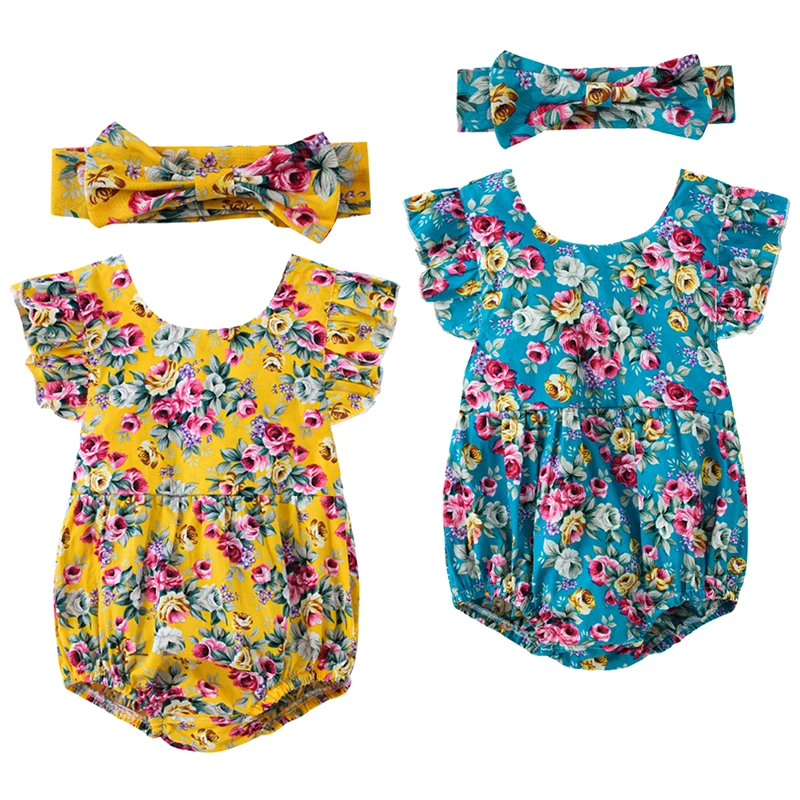 Floral Romper For Baby Girl Clothes Summer Comfortable Cotton Infants Jumpsuit Send Headband 2Pcs Outfits Newborn Baby Rompers
Floral Romper For Baby Girl Clothes Summer Comfortable Cotton Infants Jumpsuit Send Headband 2Pcs Outfits Newborn Baby Rompers