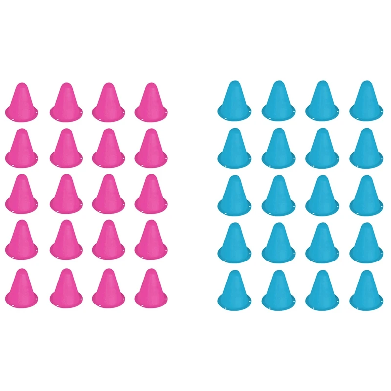 40 Pcs Sport Football Rugby Training Cone Cylinder Football Train Obstacles For Roller Skating, 20 Pcs Pink & 20Pcs Blue
40 Pcs Sport Football Rugby Training Cone Cylinder Football Train Obstacles For Roller Skating, 20 Pcs Pink & 20Pcs Blue