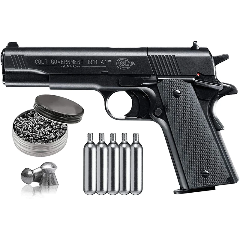Wearable4U Umarex Colt Government 1911 A1 Co2 Semi Auto Air Pistol Pellets Airgun with 5 Pcs of 12Gr Co2 Metal Plaque Home Decor
Wearable4U Umarex Colt Government 1911 A1 Co2 Semi Auto Air Pistol Pellets Airgun with 5 Pcs of 12Gr Co2 Metal Plaque Home Decor