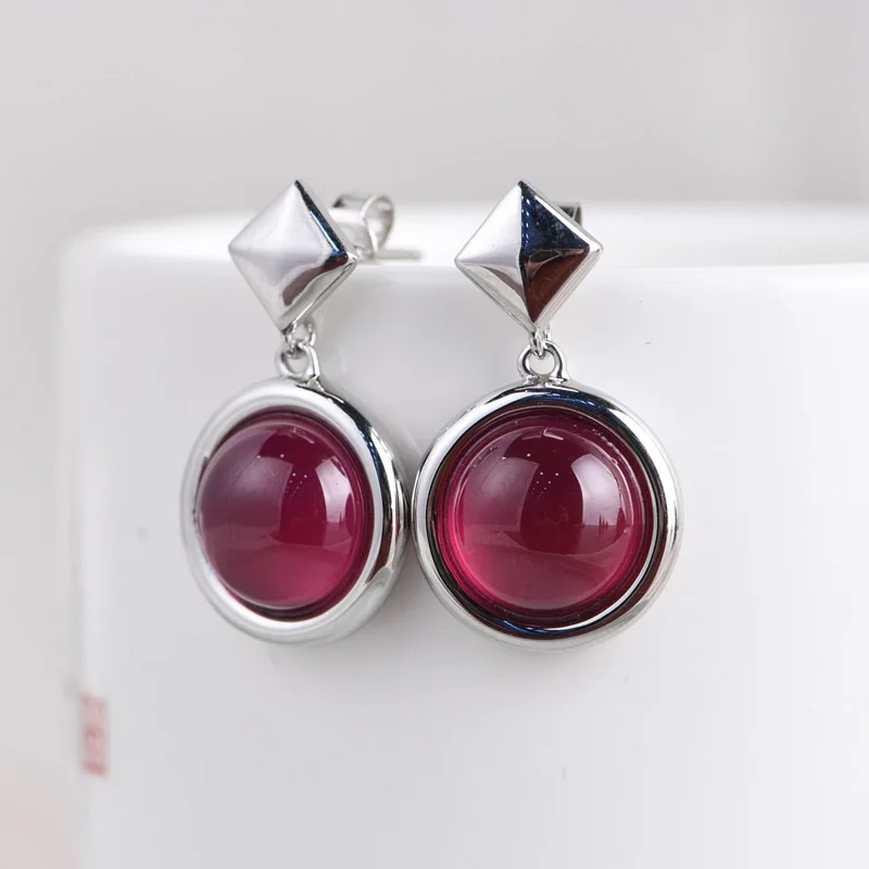 FNJ Round Rose Corundum Earrings 925 Silver Original Pure S925 Sterling Silver Drop Earring for Women Jewelry Square
FNJ Round Rose Corundum Earrings 925 Silver Original Pure S925 Sterling Silver Drop Earring for Women Jewelry Square