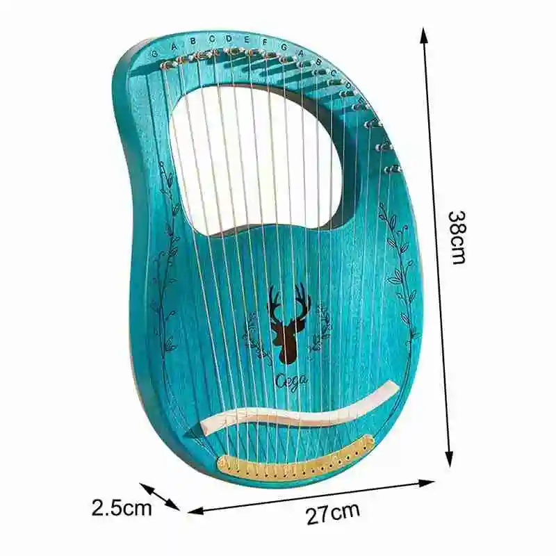 16-Note Lyre Harp Mahogany Metal String Bone Saddle Lyre Harp with Tuning Wrench Piano Cloth
16-Note Lyre Harp Mahogany Metal String Bone Saddle Lyre Harp with Tuning Wrench Piano Cloth