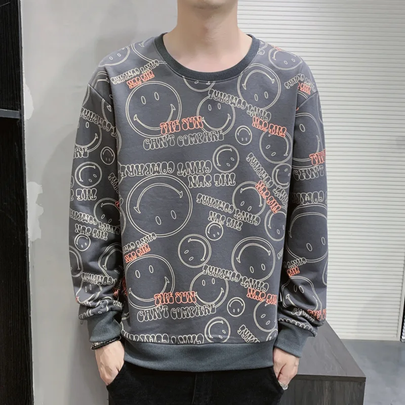 2021 Autumn and Winter New Men's Sweater Animated Cartoon Loose Fashion-Printed-Style Casual Sports Fashion Smiling Face Top
2021 Autumn and Winter New Men's Sweater Animated Cartoon Loose Fashion-Printed-Style Casual Sports Fashion Smiling Face Top