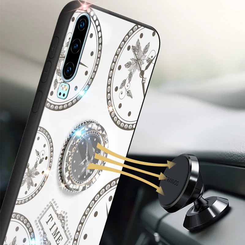 Силиконовый чехол для телефона с магнитным кольцом huawei p20 lite 2019 p30 pro p20pro p30pro