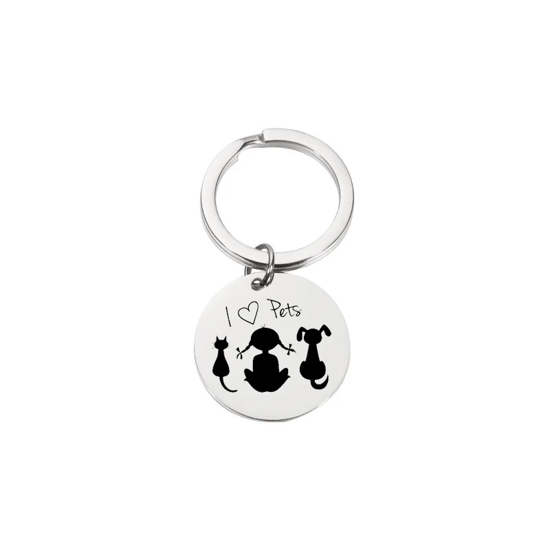 I Love Pets Baby Girl Dog Cat Pet Keychain Stainless Steel Laser Words Pendant Keyring Personalized Diy Jewelry Supplier
I Love Pets Baby Girl Dog Cat Pet Keychain Stainless Steel Laser Words Pendant Keyring Personalized Diy Jewelry Supplier