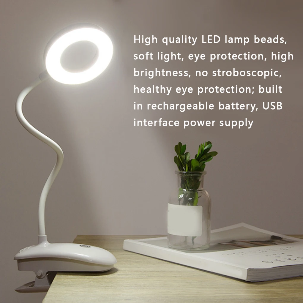 LED USB Flexible Desk Lamp Clip Folding Bedroom Bedside Read Study Light Eye Protection Table Lamp
LED USB Flexible Desk Lamp Clip Folding Bedroom Bedside Read Study Light Eye Protection Table Lamp
