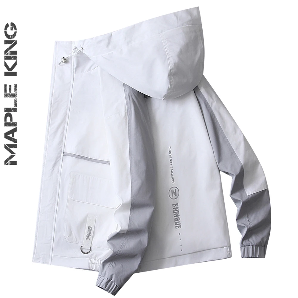 Cargo Big Pocket Hooded Jacket For Men Streetwear Hip Hop Patchwork Color Male Jackets Spring Fall Brand Mens Windbreaker Hoodie
Cargo Big Pocket Hooded Jacket For Men Streetwear Hip Hop Patchwork Color Male Jackets Spring Fall Brand Mens Windbreaker Hoodie