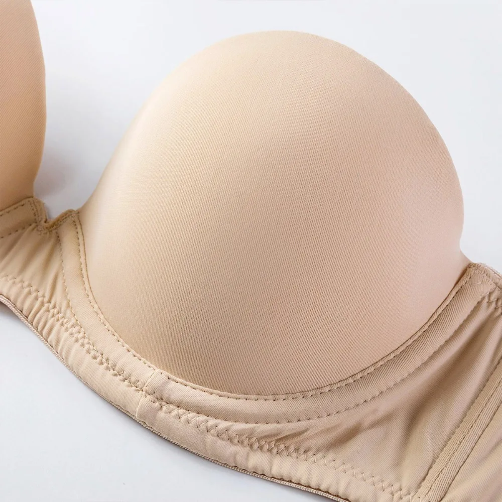 Hot Sale Women Low Cut Strapless Smooth Demi Shell Shape Removable Pad Multiway Bra
Hot Sale Women Low Cut Strapless Smooth Demi Shell Shape Removable Pad Multiway Bra