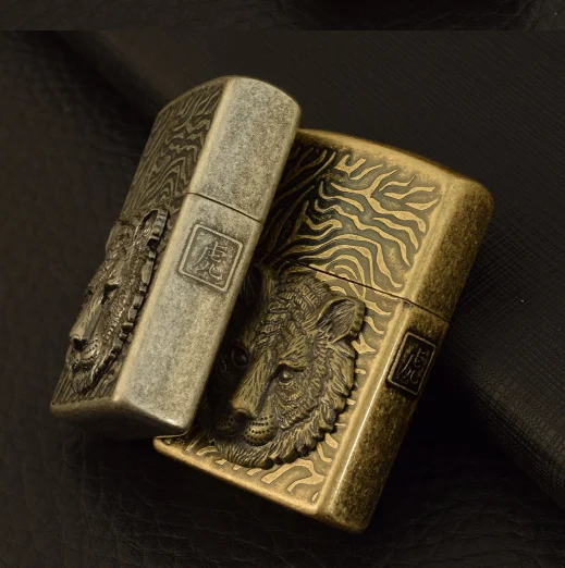 Hot Sale Retro Lighters Brass Lighters Flint Fire Starter Kerosene Oil Lighter Tiger Lighters Creative Men's Gift Can Be Refill
Hot Sale Retro Lighters Brass Lighters Flint Fire Starter Kerosene Oil Lighter Tiger Lighters Creative Men's Gift Can Be Refill