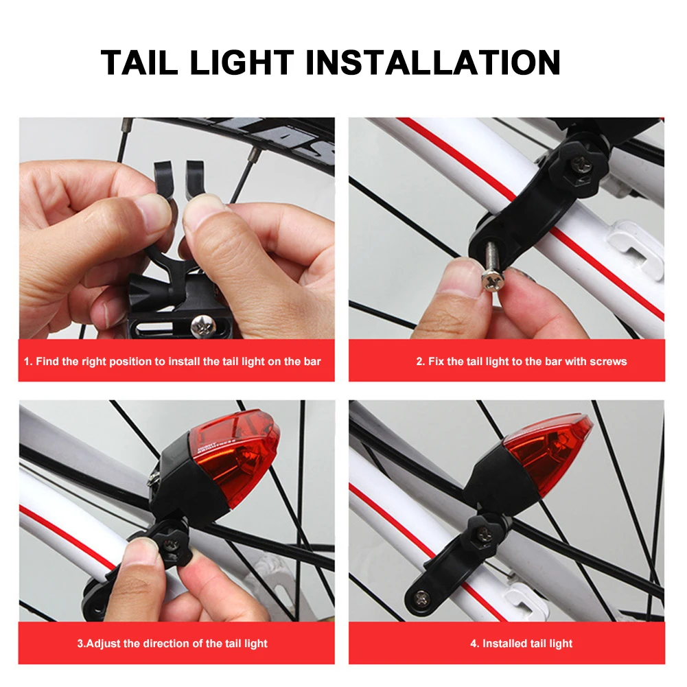 Bicycle Rear Light IPX4 Waterproof Cycling Tail Taillight Bike LED Light Self-Powered Warning Tail Light For Road Mtb Bike
Bicycle Rear Light IPX4 Waterproof Cycling Tail Taillight Bike LED Light Self-Powered Warning Tail Light For Road Mtb Bike