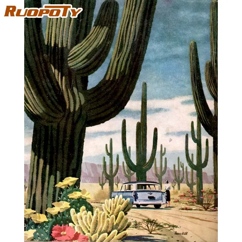 RUOPOTY Desert cactus Diy Painting By Numbers Frame Drawing by number Modern Home Bedroom Wall Decor Picture
RUOPOTY Desert cactus Diy Painting By Numbers Frame Drawing by number Modern Home Bedroom Wall Decor Picture