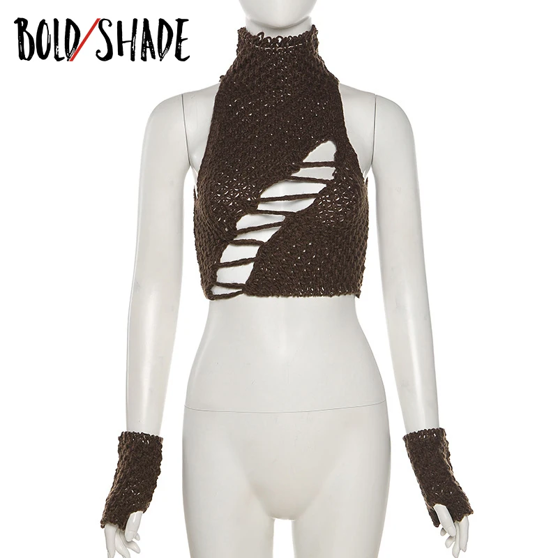 Bold Shade y2k Street Trend Tanks Knit Mock Neck Hollow Out Sexy Women Brown Tank Tops Basic Grunge Fashion Indie Vests Summer
Bold Shade y2k Street Trend Tanks Knit Mock Neck Hollow Out Sexy Women Brown Tank Tops Basic Grunge Fashion Indie Vests Summer