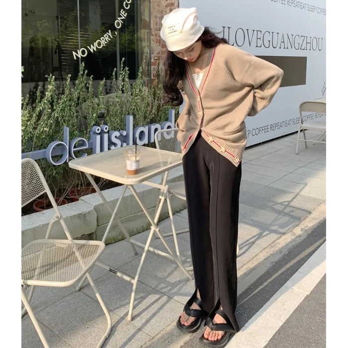 2021 Autumn New Black Suit Pants Women's Loose Casual High Waist and Straight Wide-Leg PantsNuyoah
2021 Autumn New Black Suit Pants Women's Loose Casual High Waist and Straight Wide-Leg PantsNuyoah
